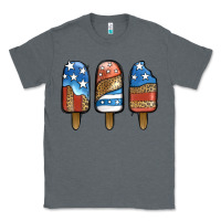 Charcoal Heather Patriotic Leopard Popsicles Classic Tee - Jasminsmagicworld
