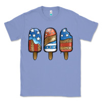 Colony Blue Patriotic Leopard Popsicles Classic Tee - Jasminsmagicworld