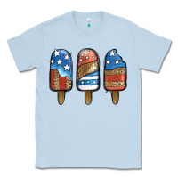 Dusty Blue Patriotic Leopard Popsicles Classic Tee - Jasminsmagicworld