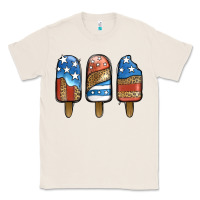 Natural Patriotic Leopard Popsicles Classic Tee - Jasminsmagicworld