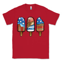 Red Patriotic Leopard Popsicles Classic Tee - Jasminsmagicworld
