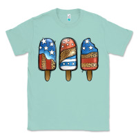 Seafoam Patriotic Leopard Popsicles Classic Tee - Jasminsmagicworld