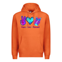 Carrot Peace Love Mermaid Premium Hoodie - Jasminsmagicworld