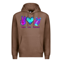 Chestnut Peace Love Mermaid Premium Hoodie - Jasminsmagicworld