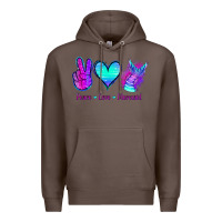 Coffee Peace Love Mermaid Premium Hoodie - Jasminsmagicworld