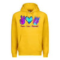 Lemon Peace Love Mermaid Premium Hoodie - Jasminsmagicworld