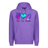 Purple Peace Love Mermaid Premium Hoodie - Jasminsmagicworld