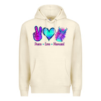 Peace Love Mermaid Premium Hoodie | Teevron