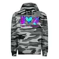 Slate Camo Peace Love Mermaid Premium Hoodie - Jasminsmagicworld