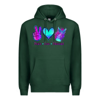 Sports Green Peace Love Mermaid Premium Hoodie - Jasminsmagicworld