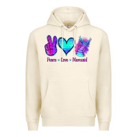 Tofu Peace Love Mermaid Premium Hoodie - Jasminsmagicworld