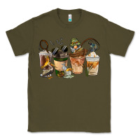 Army Green Fishing Coffee Cups Classic Tee - FaDigitalArtStudio