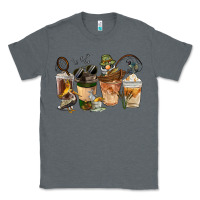 Charcoal Heather Fishing Coffee Cups Classic Tee - FaDigitalArtStudio