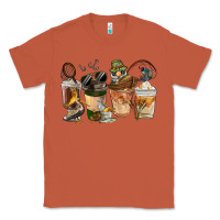 Copper Fishing Coffee Cups Classic Tee - FaDigitalArtStudio