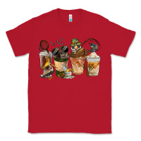 Red Fishing Coffee Cups Classic Tee - FaDigitalArtStudio
