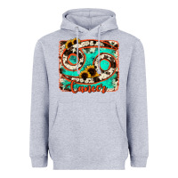 Heather Grey cancer turquoise cowhide Heavyweight Hoodie - RanaPortraitStore