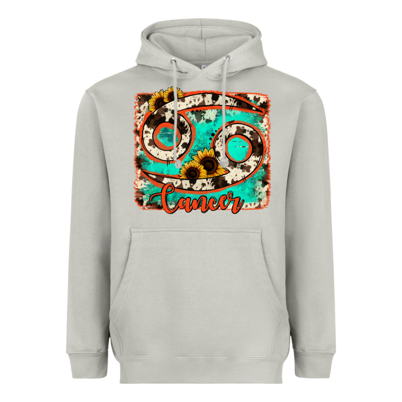 Cancer Turquoise Cowhide Heavyweight Hoodie by RanaPortraitStore | Teevron