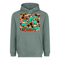 Sage cancer turquoise cowhide Heavyweight Hoodie - RanaPortraitStore