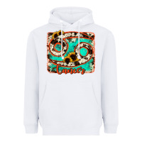 White cancer turquoise cowhide Heavyweight Hoodie - RanaPortraitStore
