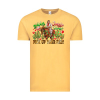 Vintage Mustard Giddy Up Jingle Horse Pick Up Your Feet Vintage Tee - CowhideDigitalArt