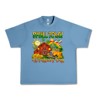 Pebble Blue Small Town St Patrick's Day Urban Heavy Tee - CowhideDigitalArt