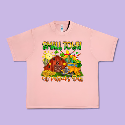 Small Town St Patrick's Day Urban Heavy Tee Designed By Cowhidedigitalart