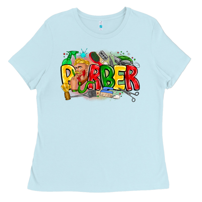 Barber Ladies Tee by CowhideDigitalArt | Teevron