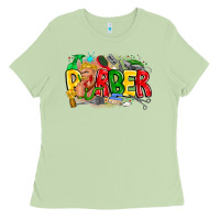 Matcha barber Ladies Tee - CowhideDigitalArt
