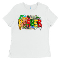 White barber Ladies Tee - CowhideDigitalArt