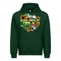Forest Green America Map Sunflower Cactus Serape Urban Hoodie - RanaPortraitStore