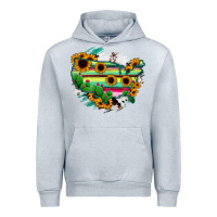Heather Grey America Map Sunflower Cactus Serape Urban Hoodie - RanaPortraitStore