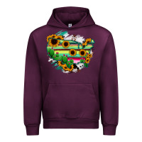 Mauve Wine America Map Sunflower Cactus Serape Urban Hoodie - RanaPortraitStore