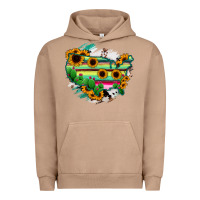 Pigment Burro America Map Sunflower Cactus Serape Urban Hoodie - RanaPortraitStore