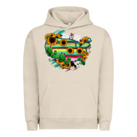 Pigment French Oak America Map Sunflower Cactus Serape Urban Hoodie - RanaPortraitStore