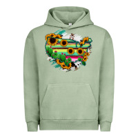 Pigment Oil Green America Map Sunflower Cactus Serape Urban Hoodie - RanaPortraitStore