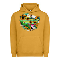Pigment Peanut Butter America Map Sunflower Cactus Serape Urban Hoodie - RanaPortraitStore