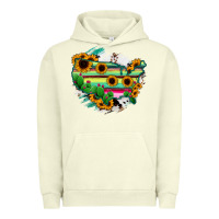 Pigment Pistachio America Map Sunflower Cactus Serape Urban Hoodie - RanaPortraitStore
