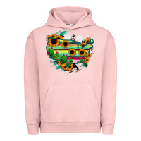 Pigment Salmon America Map Sunflower Cactus Serape Urban Hoodie - RanaPortraitStore