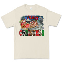 Bone Merry Christmas Santa Sleigh Premium Tee - FaDigitalArtStudio
