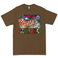 Cacao Merry Christmas Santa Sleigh Premium Tee - FaDigitalArtStudio