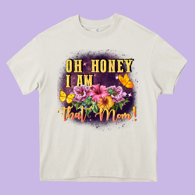 Oh Honey I Am That Mom Heavy Core Tee Designed By Fadigitalartstudio
