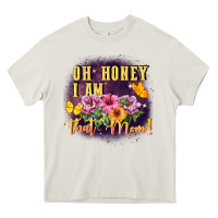 Cream Oh honey i am that mom Heavy Core Tee - FaDigitalArtStudio
