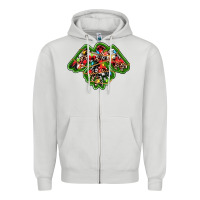 Dove Grey christmas western thunderbird Zipper Hoodie - RanaPortraitStore