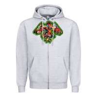 Heather Grey christmas western thunderbird Zipper Hoodie - RanaPortraitStore
