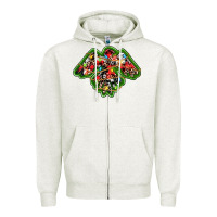 Oatmeal Heather christmas western thunderbird Zipper Hoodie - RanaPortraitStore
