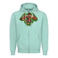 Seafoam christmas western thunderbird Zipper Hoodie - RanaPortraitStore