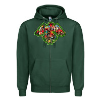 Sports Green christmas western thunderbird Zipper Hoodie - RanaPortraitStore