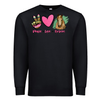Black peace love horses Premium Sweatshirt - RanaPortraitStore