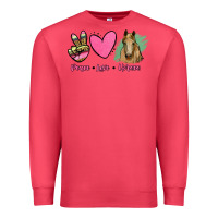 Cardinal peace love horses Premium Sweatshirt - RanaPortraitStore