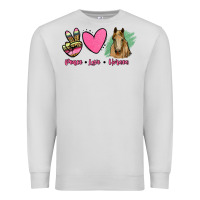 Dove Grey peace love horses Premium Sweatshirt - RanaPortraitStore